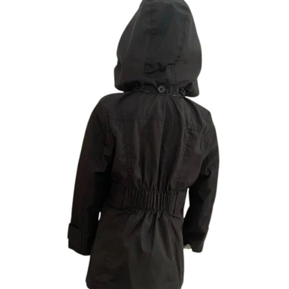 London Fog Double-Breasted Lightweight Hooded Coat size 5-6 - Picture 2 of 7